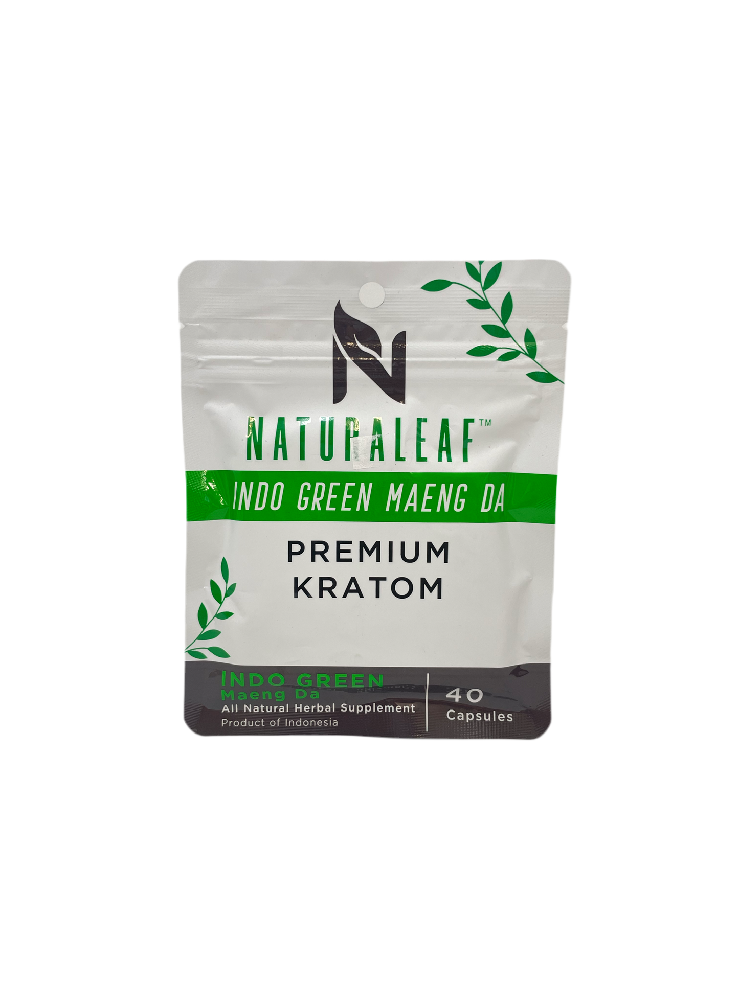 Naturaleaf Kratom Caps 40CT Indo Maeng Da Green