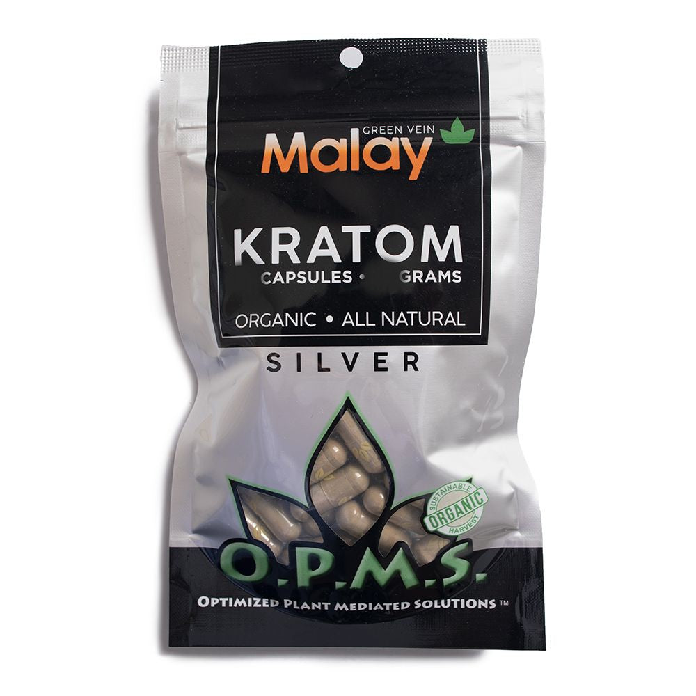 OPMS Kratom Caps 120CT Silver Malay Green