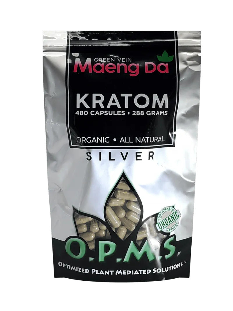 OPMS Kratom Caps 480CT Silver Maeng Da Green
