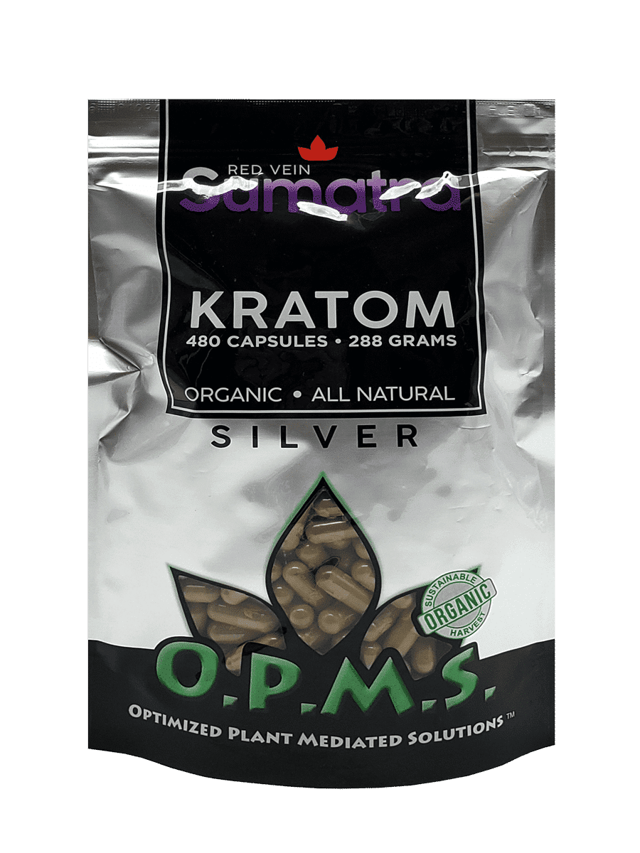 OPMS Kratom Caps 480CT Silver Red Vein Sumatra