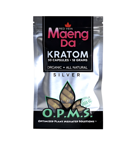 OPMS Kratom Caps 30CT Silver Maeng Da Red