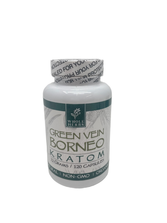 Whole Herbs Kratom Caps 120CT Borneo Green