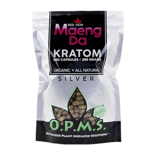 OPMS Kratom Caps 480CT Silver Maeng Da Red