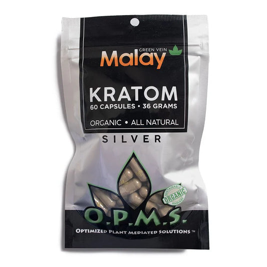 OPMS Kratom Caps 60CT Silver Malay